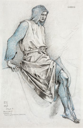 Study for the Failure of Gawain from the Holy… | Free public domain illustration