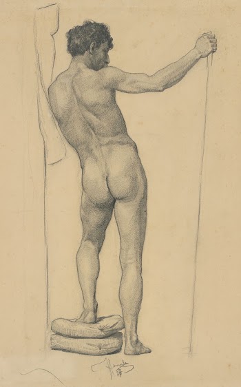 Study of a male nude | Free Photo - rawpixel