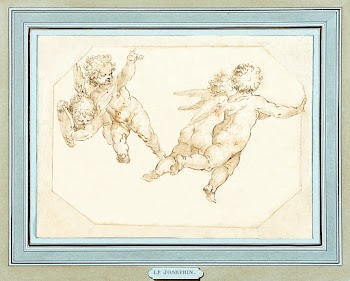 Study of Four Putti (recto); Detail from 'Lot and His Daughters' (verso) (during the 16th century). Original from the Los Angeles County Museum of Art. Digitally enhanced by rawpixel.