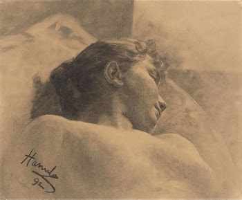 Study of the head of a reclining | Free Photo - rawpixel
