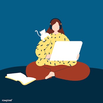 Study online during the coronavirus pandemic vector  | Free  vector - 2311187