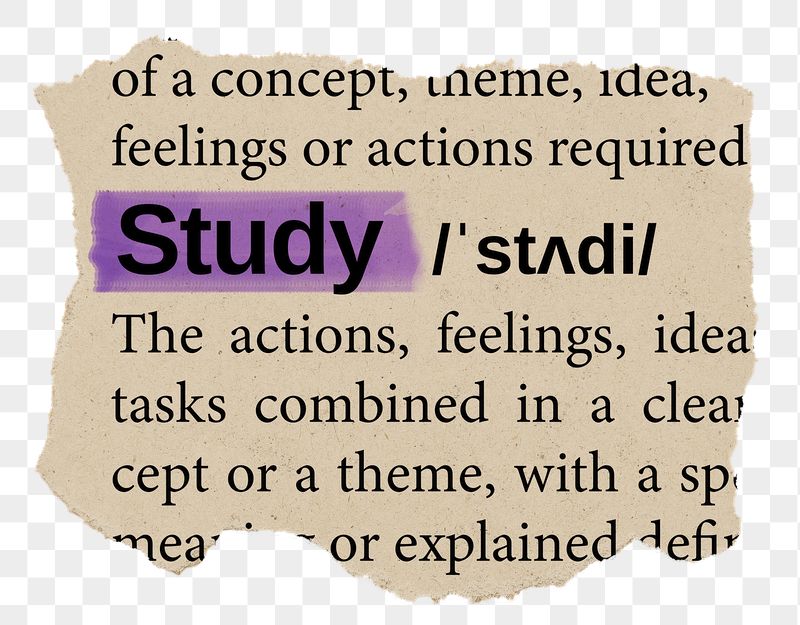 Study png word sticker, torn | Free PNG - rawpixel
