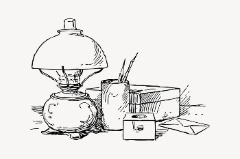 Study table clipart, vintage illustration | Free Vector Illustration - rawpixel