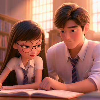 Studying Together in the Library: A Cozy Classroom Moment