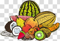 Stuff , assorted fruit illustrations transparent background PNG clipart