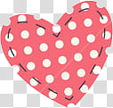 Stuff  Hearts, heart-shaped pink and white polka-dot decor transparent background PNG clipart