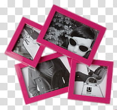 Stuffs SET , four pink frames transparent background PNG clipart