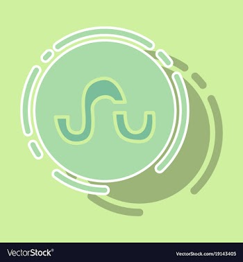 Stumbleupon color glossy icon realistic icon logo vector image