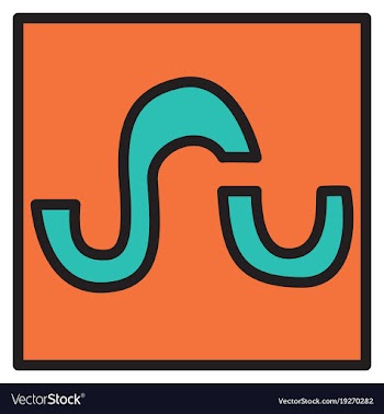 Stumbleupon color glossy icon realistic icon logo vector image