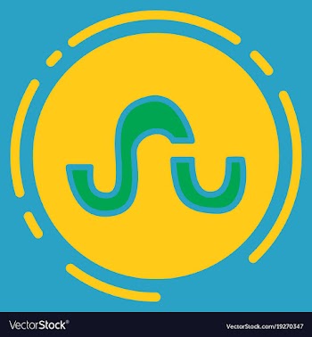 Stumbleupon color glossy icon realistic icon logo vector image