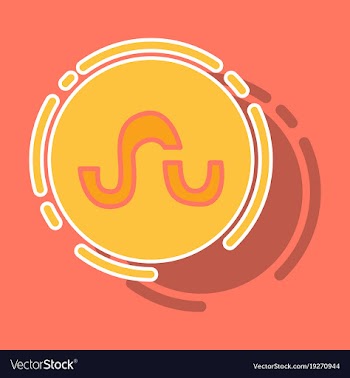 Stumbleupon color glossy icon realistic icon logo vector image