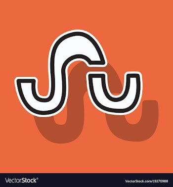 Stumbleupon color glossy icon realistic icon logo vector image