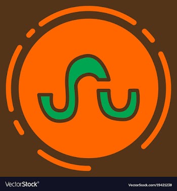 Stumbleupon color glossy icon realistic icon logo vector image
