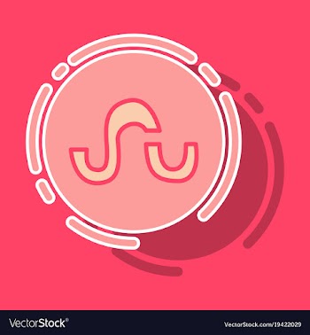 Stumbleupon color glossy icon realistic icon logo vector image