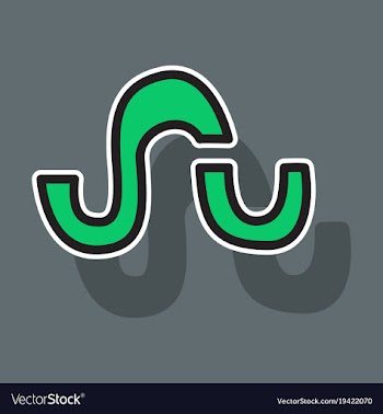 Stumbleupon color glossy icon realistic icon logo vector image