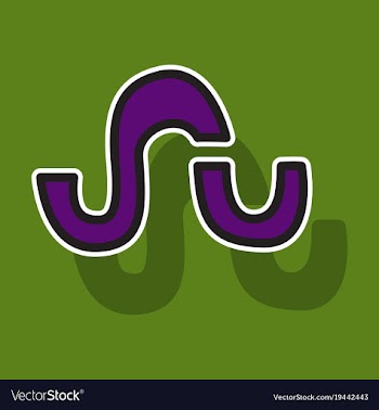 Stumbleupon color glossy icon realistic icon logo vector image