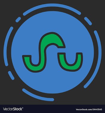 Stumbleupon color glossy icon realistic icon logo vector image