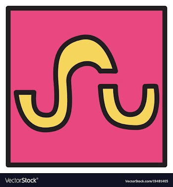 Stumbleupon color glossy icon realistic icon logo vector image