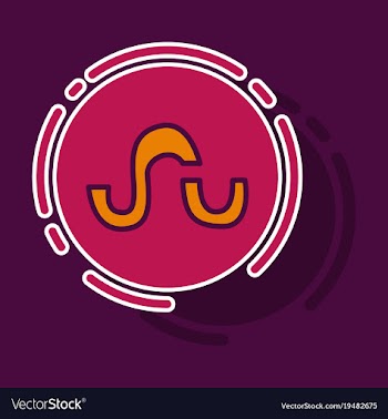 Stumbleupon color glossy icon realistic icon logo vector image
