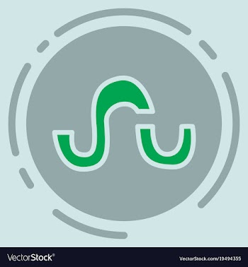 Stumbleupon color glossy icon realistic icon logo vector image