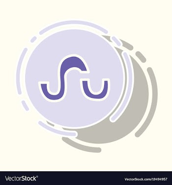 Stumbleupon color glossy icon realistic icon logo vector image