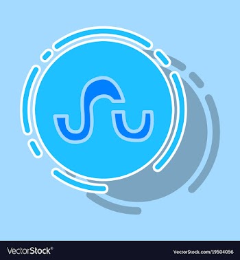 Stumbleupon color glossy icon realistic icon logo vector image