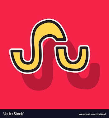 Stumbleupon color glossy icon realistic icon logo vector image