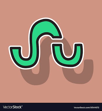 Stumbleupon color glossy icon realistic icon logo vector image
