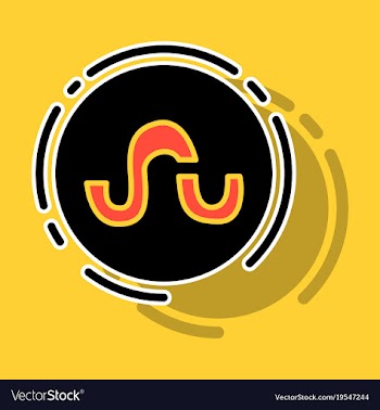 Stumbleupon color glossy icon realistic icon logo vector image