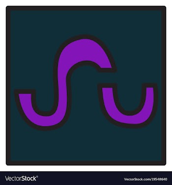 Stumbleupon color glossy icon realistic icon logo vector image