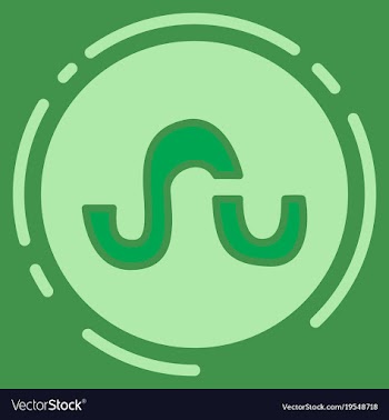 Stumbleupon color glossy icon realistic icon logo vector image