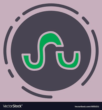 Stumbleupon color glossy icon realistic icon logo vector image