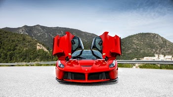 Stunning Red Ferrari LaFerrari with Open Doors