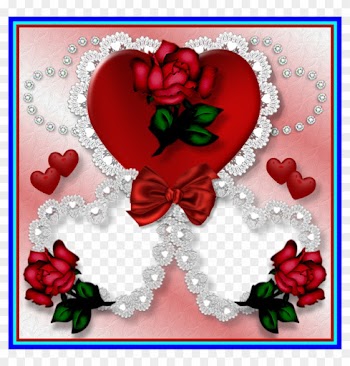 Stunning Transparent Double Love Hearts Photo Frame - Double Heart Photo Frame