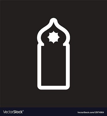 Style black and white icon arab mosque vector image