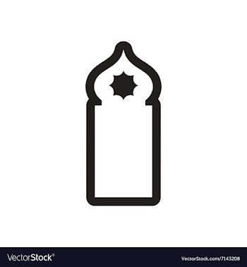 Style black and white icon Arab mosque vector image