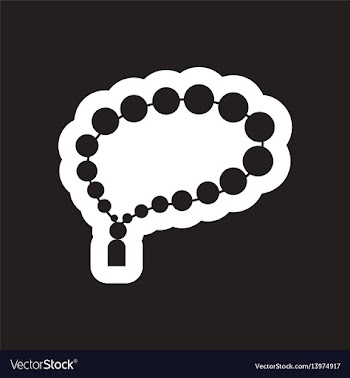 Style black and white icon arab rosary vector image