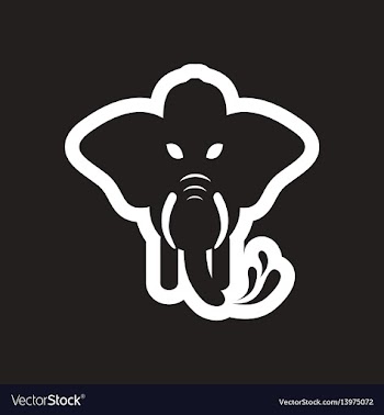 Style black and white icon elephant firefighter vector image