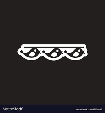 Style black and white icon garland with birds vector image