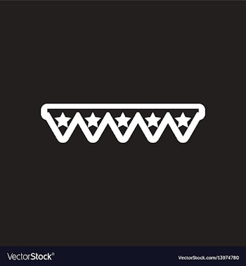 Style black and white icon garland with stars vector image