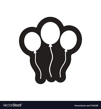 Style black and white icon inflatable Balloon vector image