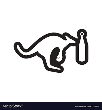 Style black and white icon kangaroo boxer vector image