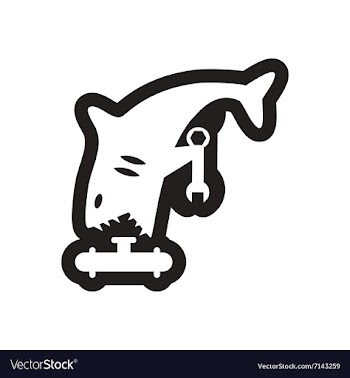 Style black and white icon shark plumber vector image
