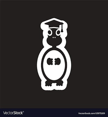 Style black and white icon turtle scientist vector image