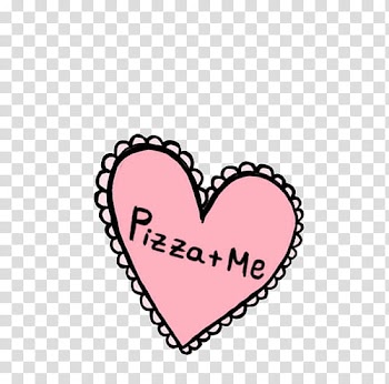 Style, pink and black pizza me heart transparent background PNG clipart
