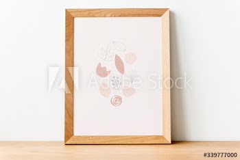 Styled botanical drawing decoration