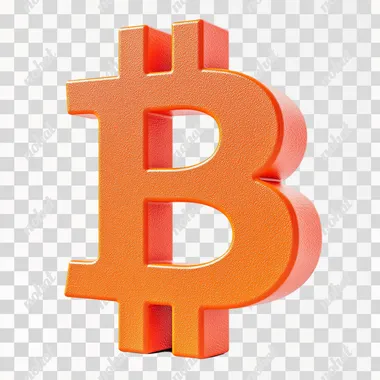 Stylish 3D Matte Orange Bitcoin Logo Design Stylish 3D Matte Orange Bitcoin Logo Design
