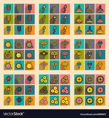 Stylish assembly icons of Japanese attributes vector image