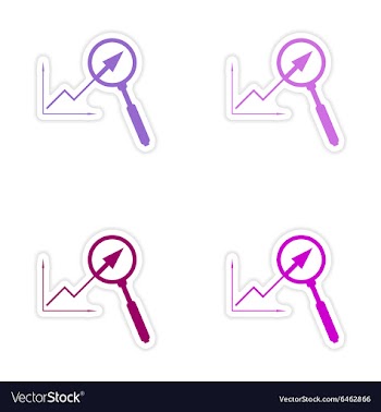 Stylish assembly sticker on paper graph and vector image