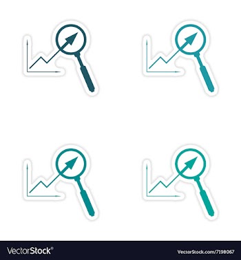 Stylish assembly sticker on paper graph and vector image